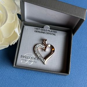 14k Gold Plated Heart Necklace Pendent